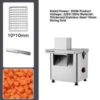 Elektrische groentesnijmachine, -snijder en -schaafmachine, 300W, 220V, eenvoudig te reinigen, voor commercieel gebruik in de horeca.