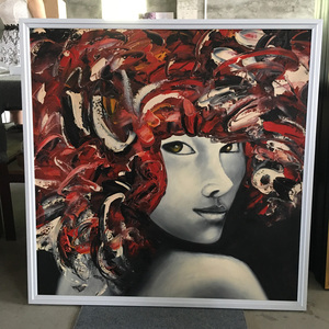 Graffiti colorati Street Wall Art astratto <span class=keywords><strong>donne</strong></span> africane moderne ritratto su tela pittura a olio su stampe personalizzato pomello del cambio Gol - Product Image 6