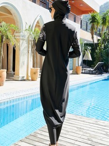 Nuevo Traje de Baño Musulmán Elegante de 3 Piezas, Túnica Larga, Traje de Baño con Hiyab, Traje de Baño Islámico para Mujer - Product Image 3