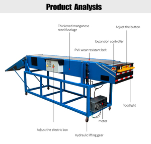 Tragbare kunden spezifische Teleskop band förder ausrüstung zum Laden des Entlade kartons mit stehender Plattform - Product Image 2