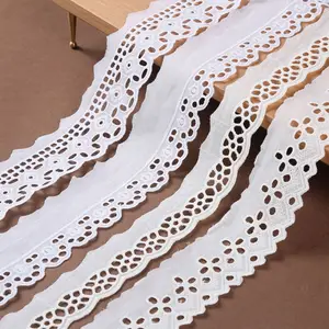 White Cotton Crochet Lace Trim for Garment