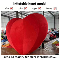 Modèle de cœur gonflable personnalisé, décoration publicitaire romantique pour la Saint-Valentin, ballon géant en forme de cœur pour mariage, événement, fête
