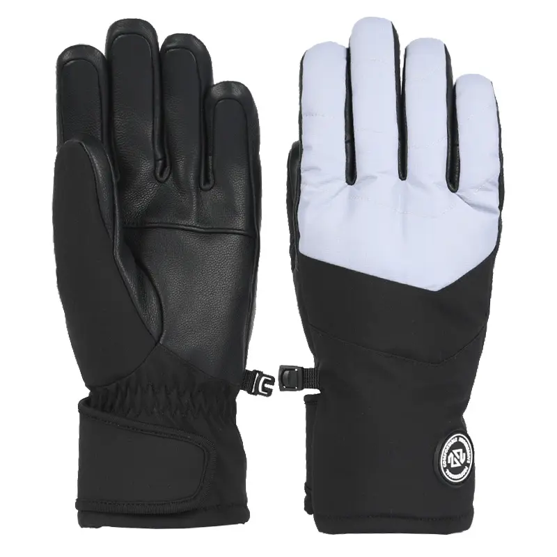 Gants de ski d'extérieur pour hommes Gants de neige en cuir Gants personnalisés en cuir de paume imperméables pour l'hiver