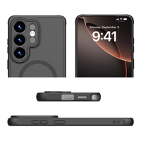Étui magnétique pour téléphone portable Samsung S26 Ultra, coque de protection effet peau pour Galaxy S26, S25, S24, S23 Plus