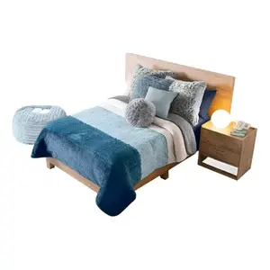 Cobertor Invernal King Size Queen Size XL Oslo, Manta de Cama de Felpa, Ropa de Cama Moderna Rectangular Tejida Sólida - Product Image 1