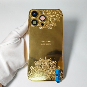 Custodia per telefono cellulare con motivo intaglio profondo di Design squisito custodia per personalizzazione di alta qualità cornice placcata in oro - Product Image 4