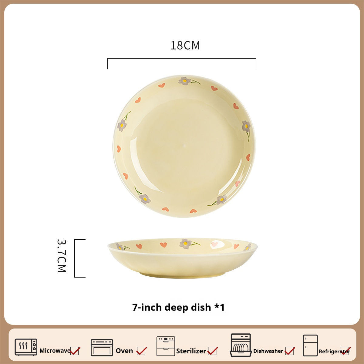 Light Yellow-7-inch deep dish