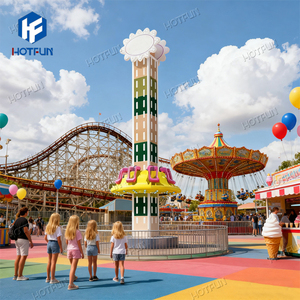 Manège Sky Drop de 9 m sur le thème du carnaval, équipement de parc d'attractions rotatif, mini-tour de saut en l'air à vendre - Product Image 3