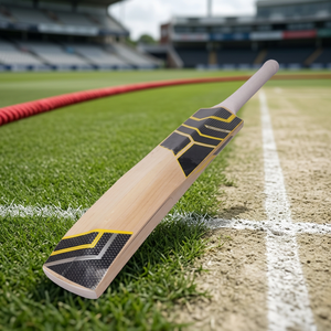 Bate de Cricket de Madera JNA Group, Diseño Negro y Amarillo, Ligero, Duradero, Ambidiestro, Tamaño Personalizado, Equipo de Práctica para Cricket - Product Image 5
