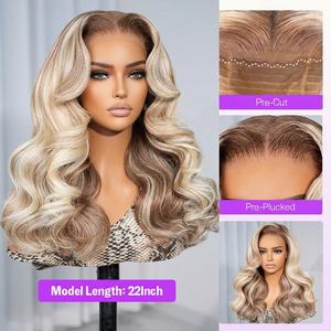 Perruque de cheveux humains vierges bruts en gros, 13x6, blond 613, ondulée, avec dentelle frontale HD, pré-épilée, ligne de cheveux naturelle, pour <span class=keywords><strong>femmes</strong></span> - Product Image 3