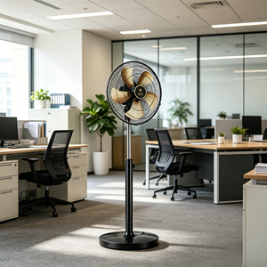 Stable 18 Inch Pedestal <b>Fan</b> with double ball bearing Ultra-quiet design Anti-Tip Heavy Base Pure Copper Motor for Living Room - Product Image 2