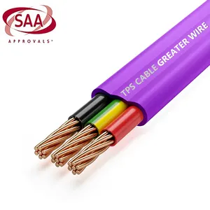 AS/NZS 5000,2 PVC 1,5mm 2,5mm 2/3 núcleo y tierra SAA estándar plano AS/NZS Cable doble y tierra 2,5mm 3 núcleos