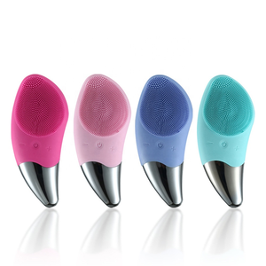 Electric Facial Cleansing <strong>Brush</strong> Silicone <strong>Sonic</strong> Face Cleaner Deep Pore <strong>Cleaning</strong> Skin Massager Face Cleansing <strong>Brush</strong> - Product Image 1