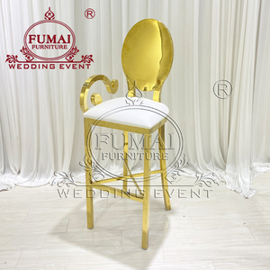 Tabourets de bar de luxe d'acier inoxydable d'or de conception pour la noce d'hôtel de restaurant - Product Image 4