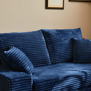 Convertible Flannel Fabric Sleeper Sofa Bed with <b>Pillows</b> Modern Folding Couch Bed for <b>Small</b> Spaces Apartment or Villa Use - Product Image 2