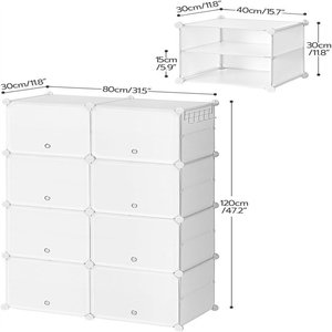 Meuble à chaussures vertical extensible multi-niveaux moderne anti-poussière transfrontalier, rangement de chaussures haut, en plastique, pour salon - Product Image 5