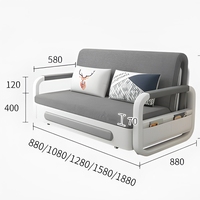 Canapé-lit pliant double usage 2024, nouveau modèle pour la maison, petit lit simple pour salon, balcon, lit télescopique multifonctionnel simple