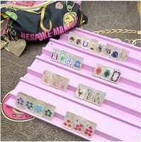 Coffret de Mahjong de Noël en Acrylique 160 Pièces, Mini Voyage 4 Couches, Gnome Américain de Noël, Luxe pour Fêtes et Divertissement