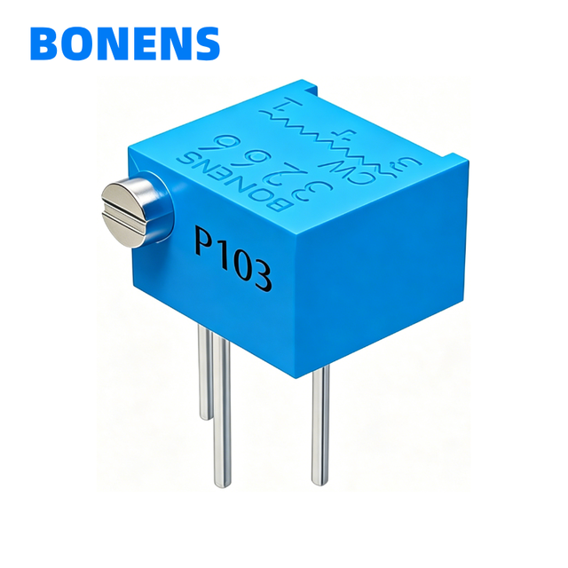 BONEN 3266 10k Multiturn Potentiometer 3266 Series 10% Tolerance PC Pin with Cermet Substrate Through Hole Top Adjustment