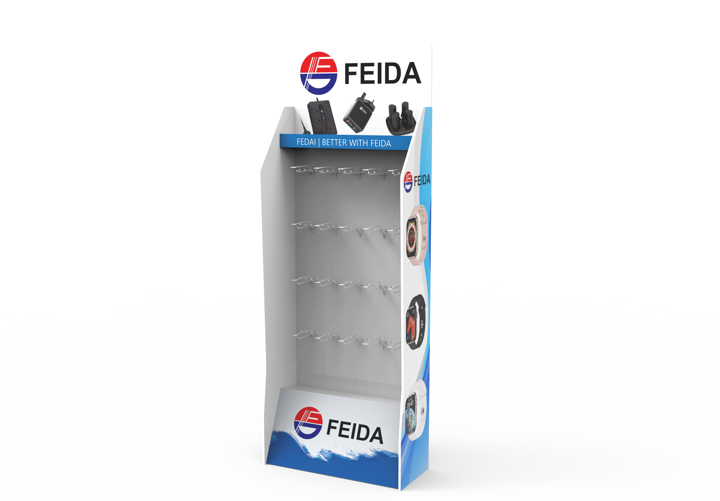 Apache Custom Single-Sided PVC Electronics Display Stand for Supermarket Shelves for Electronics Shop and Retail Store — view 6