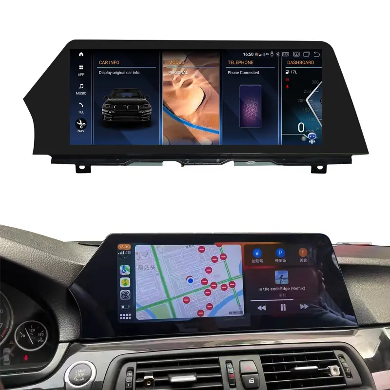 Kanor 12.3" Apple Carplay Android Auto Display Upgrade For BMW 5 Series F10 F11 CIC NBT GPS Navigation Auto Stereo Car Radio