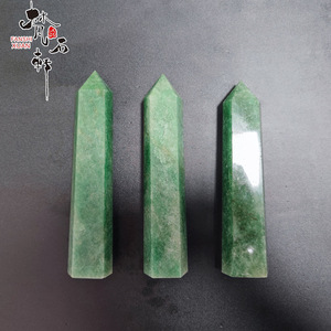 Fanshi-toptan yüksek kalite yeşil çilek şekilli altıgen prizma büyük sonrası cilalı kristal zanaat ev dekorasyon - Product Image 4