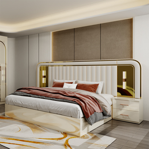 Set Completo di Mobili per Camera da Letto di Lusso a Prezzo All'Ingrosso, Struttura in Legno, Letto Matrimoniale con Contenitore, Arredamento Moderno per Camera da Letto King Size - Product Image 3