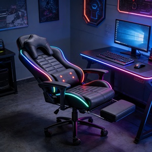 Silla Gamer Moderna Reclinable para PC, Negra, con Brazos 3D, Masaje, Reposapiés, para Videojuegos - Product Image 3