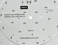 Circuit imprimé LED MCPCB rond en aluminium personnalisé 9W DOB, carte PCB LED simple face 9W, fabrication de cartes PCB en aluminium, carte de circuit LED King Field