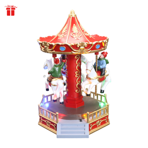 กล่องดนตรีแบบมีไฟ LED ขยับได้ใช้แบตเตอรี่3xAA กล่องดนตรีแบบมีฟังก์ชันลองใช้กล่องแสดงผลแบบมีม้าหมุน - Product Image 1