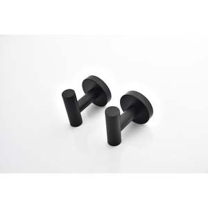 Ensemble de porte-serviettes de salle de bain DB Modern en acier inoxydable, 6 pièces, montage mural, finition noir mat, pour la maison, l'hôtel, l'appartement - Product Image 3