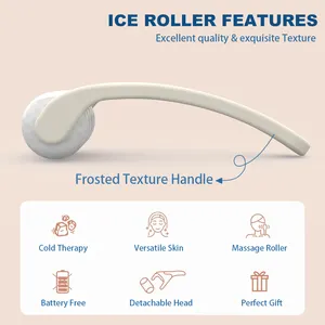 Cooling Eye Bag And Circle Ice Facial Roller Eye Face Body Roller Home Use Beauty Equipment For Massage Wholesale Gift Box