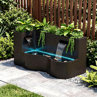 Bac à fleurs créatif en acier inoxydable résistant à la corrosion, avec circulation d'eau, optionnel pour balcon, terrasse, bassin à poissons, villa