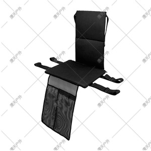 Foldable Outdoor Chair <b>Cushion</b> Black Oxford Mesh Garden Seat Pad <b>Rectangular</b> Minimalist Design - Product Image 4