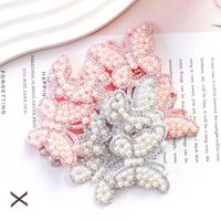 Direct leverbaar Nieuwe 3D Parel Strass Aan te naaien Vlinder Patches, DIY Applicaties voor Schoenen Hoeden Kleding Decoratie Groothandel