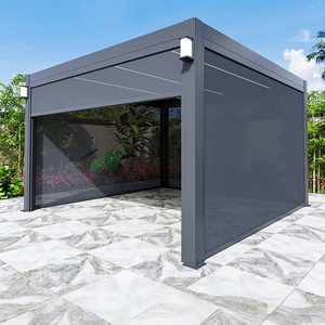 Luxe Automatische Buitenluifel Waterdicht Metalen Dak Aluminium Lamellen <span class=keywords><strong>Pergola</strong></span> Summerhouse <span class=keywords><strong>Pergola</strong></span> Voor Achtertuin Buiten Tuinhuisje - Product Image 1