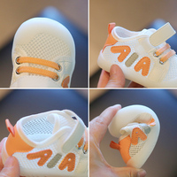 Chaussures d'été décontractées pour bébés et tout-petits, garçons et filles, en maille respirante monocouche, semelle souple antidérapante, pour la marche quotidienne, vente en gros, OEM