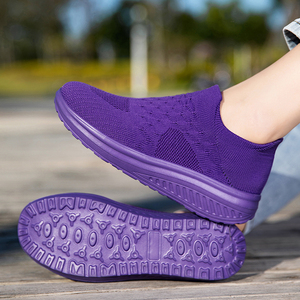 Platform Rocker Breathable Footwear Knit Upper Arch Support Cushioning Anti-Fatigue <strong>Ladies</strong> Leisure <strong>Trainers</strong> Spring All OEM - Product Image 2