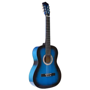 Guitare classique en bois de tilleul 39 BLS, pour étudiants, avec cordes en nylon, bon marché