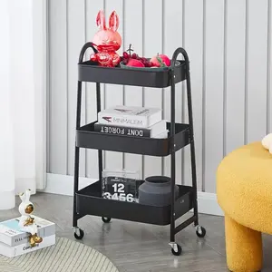 2023 New Arrivals Portable Slim Storage Rolling Cart Carbon Steel Slim Storage Cart