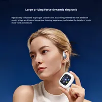 Nouveaux écouteurs transfrontaliers intelligents à écran couleur, réduction de bruit ENC 6.0, étanchéité IPX4, charge Type-C 420 mAh, autonomie 3-5 heures