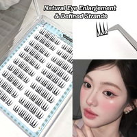 Extensions de cils en grappe auto-adhésives à 10 rangées, bande fine, sans colle, vente en gros, DIY, super douces, en segments