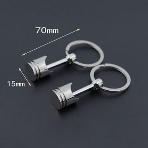Porte-clés en métal 3D en forme de piston de moteur, accessoire automobile en gros - Product Image 6