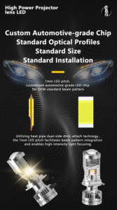 75 Wát lumen cao H4 LED ống kính máy chiếu bóng đèn 6000K phía trước xe Led Đèn Pha Trắng 12V Led Đèn Pha - Product Image 5