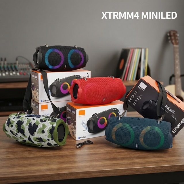 Wholesale Speaker XTREEM4MINI Wireless RGB LED Built-in Mic Portable Audio Heavy Subwoofer Support