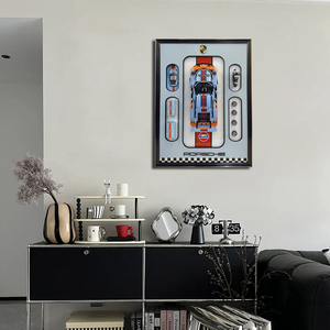 Série complète de peintures décoratives modernes pour salon, jouets <span class=keywords><strong>créatifs</strong></span>, peinture murale 3D de voiture, art pour salle à manger - Product Image 5