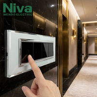 Interruptor Táctil Inteligente Niva OEM con Panel de Vidrio, Interruptores y Enchufes de Pared Multimodulares Eléctricos, Control por Wifi, Hogar Inteligente