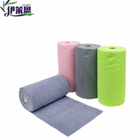 Rouleaux de serviettes en microfibre déchirables Logo personnalisé 50/75/100 Pack Lavable Nettoyage Voiture Cuisine 30X30Cm Rouleaux de chiffons en microfibre