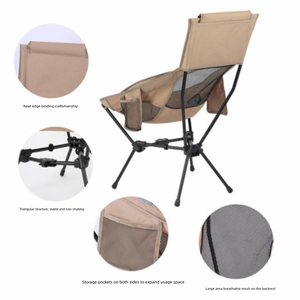 Silla Plegable de Diseño Moderno <span class=keywords><strong>en</strong></span> Acero y Aluminio con Tela Oxford, Muebles de Exterior para Jardín, Playa, Camping y Descanso - Product Image 2