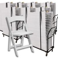 Chaises d'extérieur pour réception de mariage chaises de fête pour la décoration et les mariages chaise pliante en plastique de mariage blanc